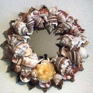 Handcrafted shell wreath